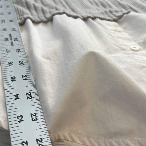 Olive & Oak Gray Ribbed Sweater with White Collar - Picture 6 of 7